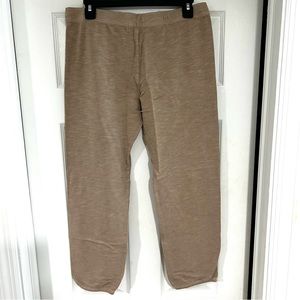 Monrow Taupe SuperSoft Elastic Waist Lightweight Comfy Joggers